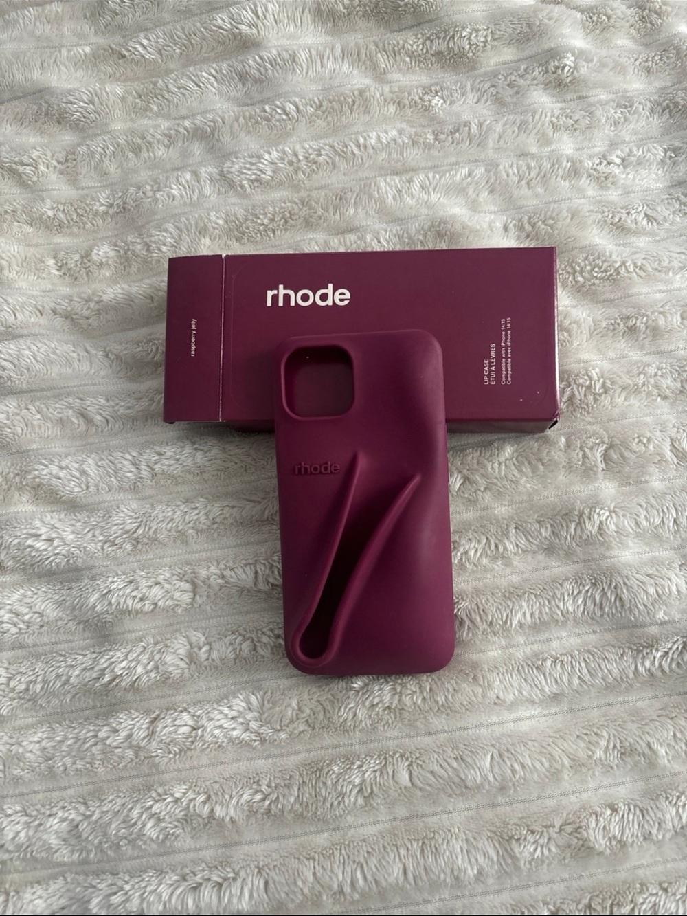 RHODE Silicone Phone Case in Plum